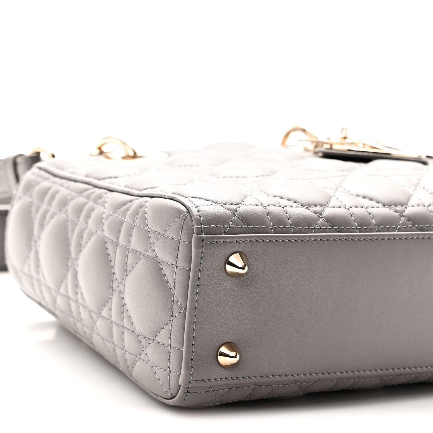 Lambskin Cannage Small My ABCDior Lady Dior Grey