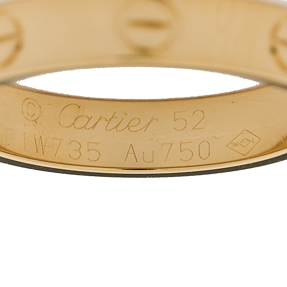 Cartier 18K Yellow Gold 3.5mm LOVE Wedding Band Ring 52 6 4 of 5