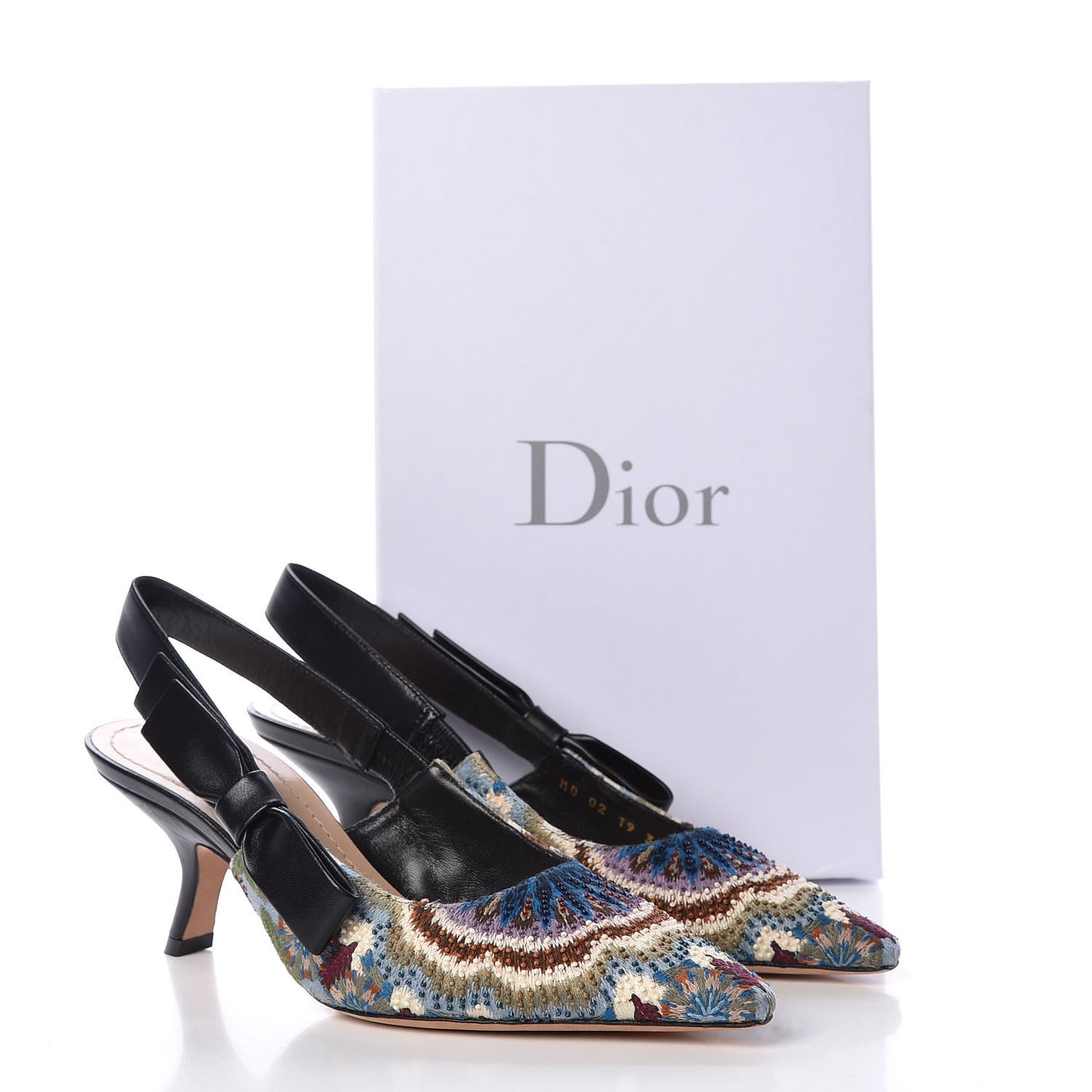 Embroidered Calfskin Beaded Sweet D Sling-Back Pumps 37 Deep Amaranth