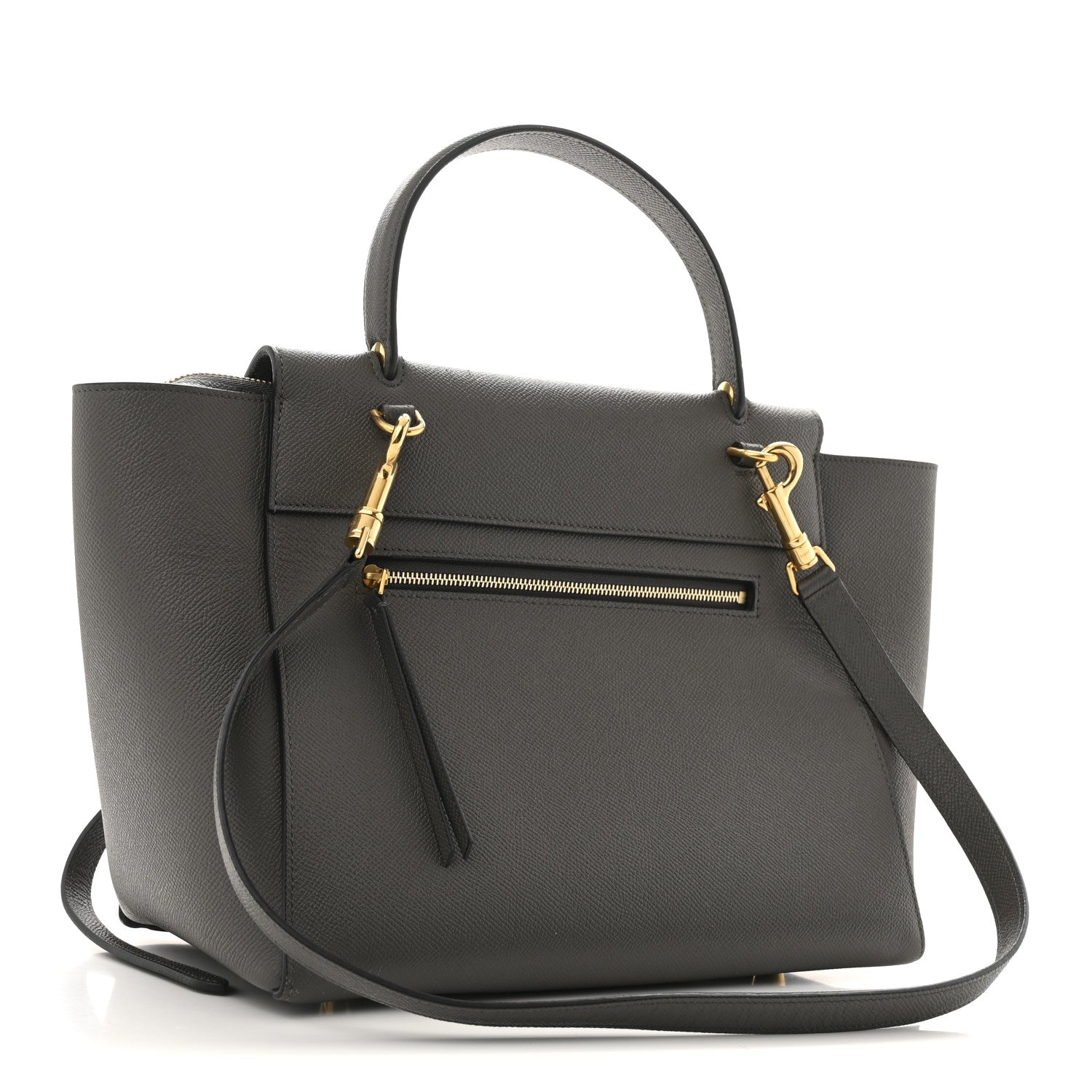 Celine Grained Calfskin Mini Belt Bag Grey 3 of 13
