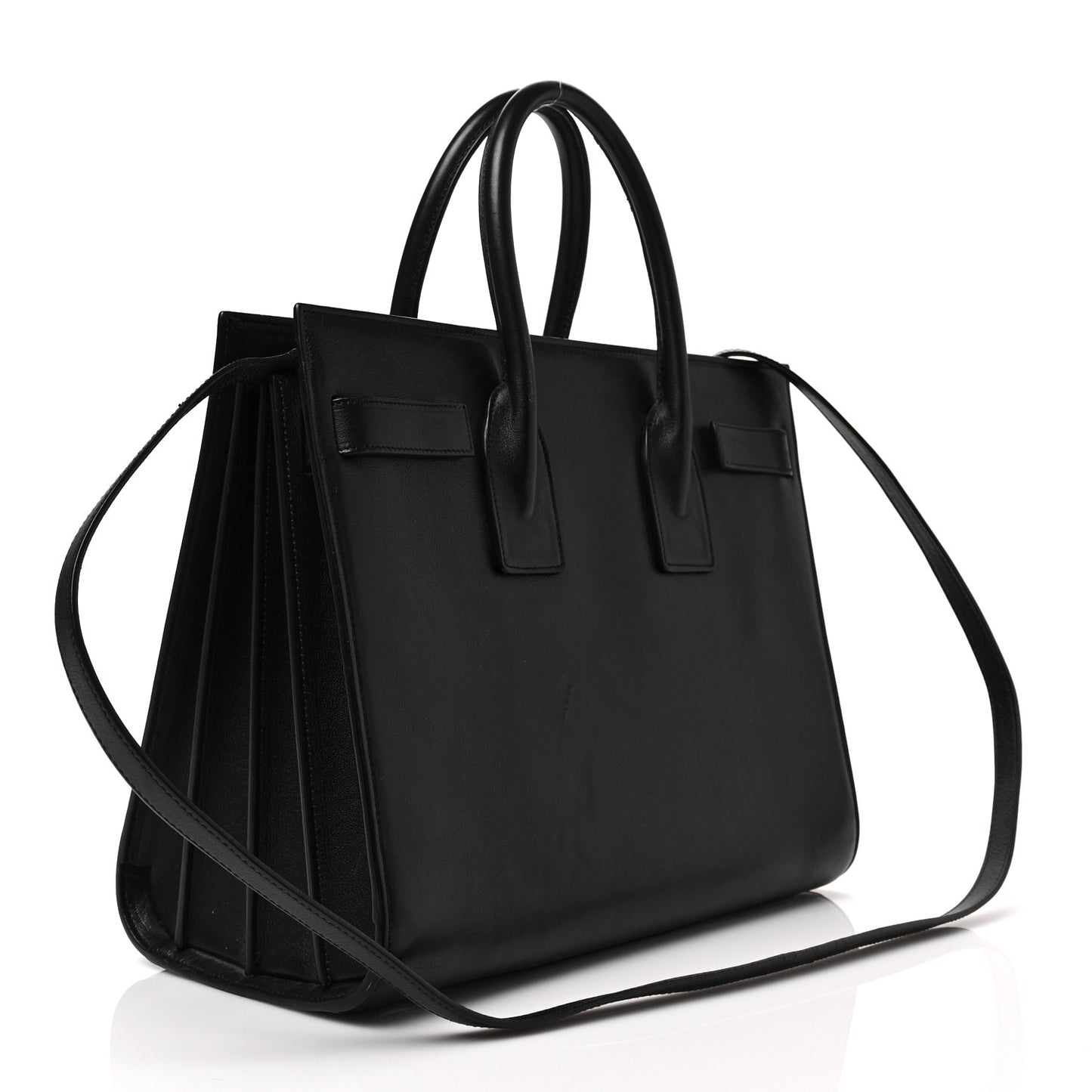 Grained Calfskin Small Sac De Jour Black