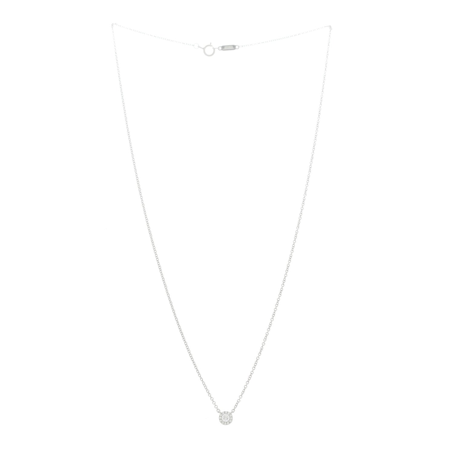 Tiffany Platinum Diamond .16ctw Soleste Pendant Necklace 3 of 5