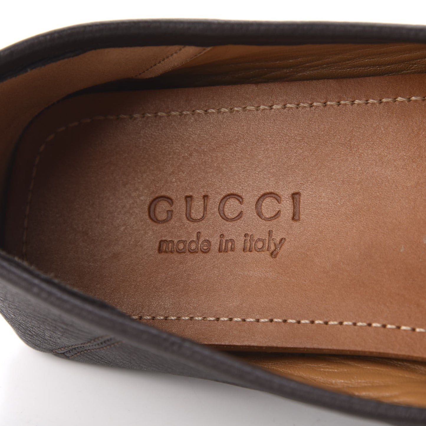 Calfskin Mens Web Sylvie Web Buckle Driver Loafers 9 Cocoa