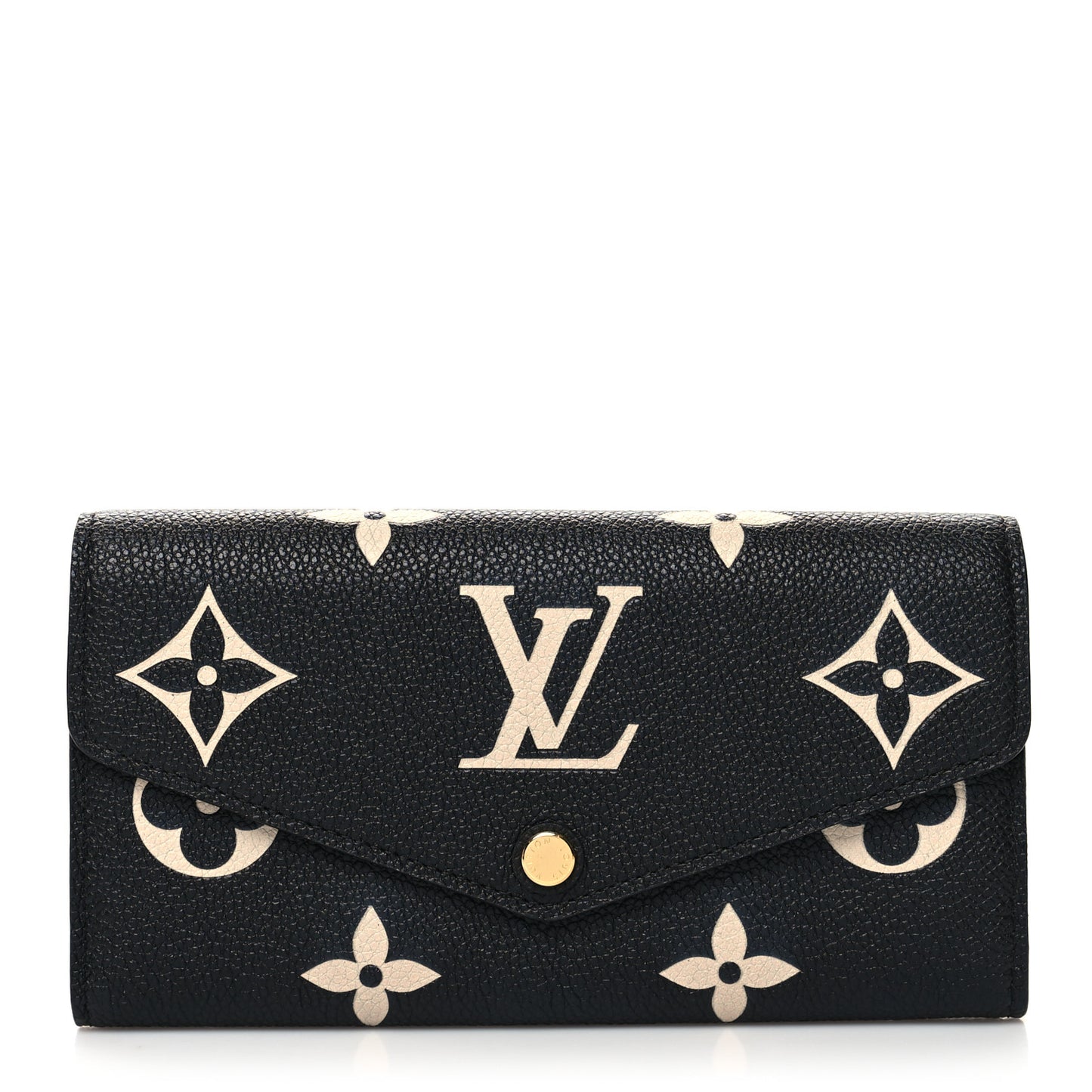 Monogram Empreinte Giant Sarah Wallet Black Beige