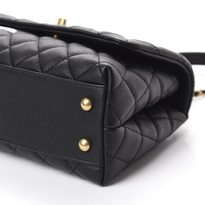Chanel Caviar Lizard Embossed Quilted Mini Coco Handle Flap Black 7 of 11