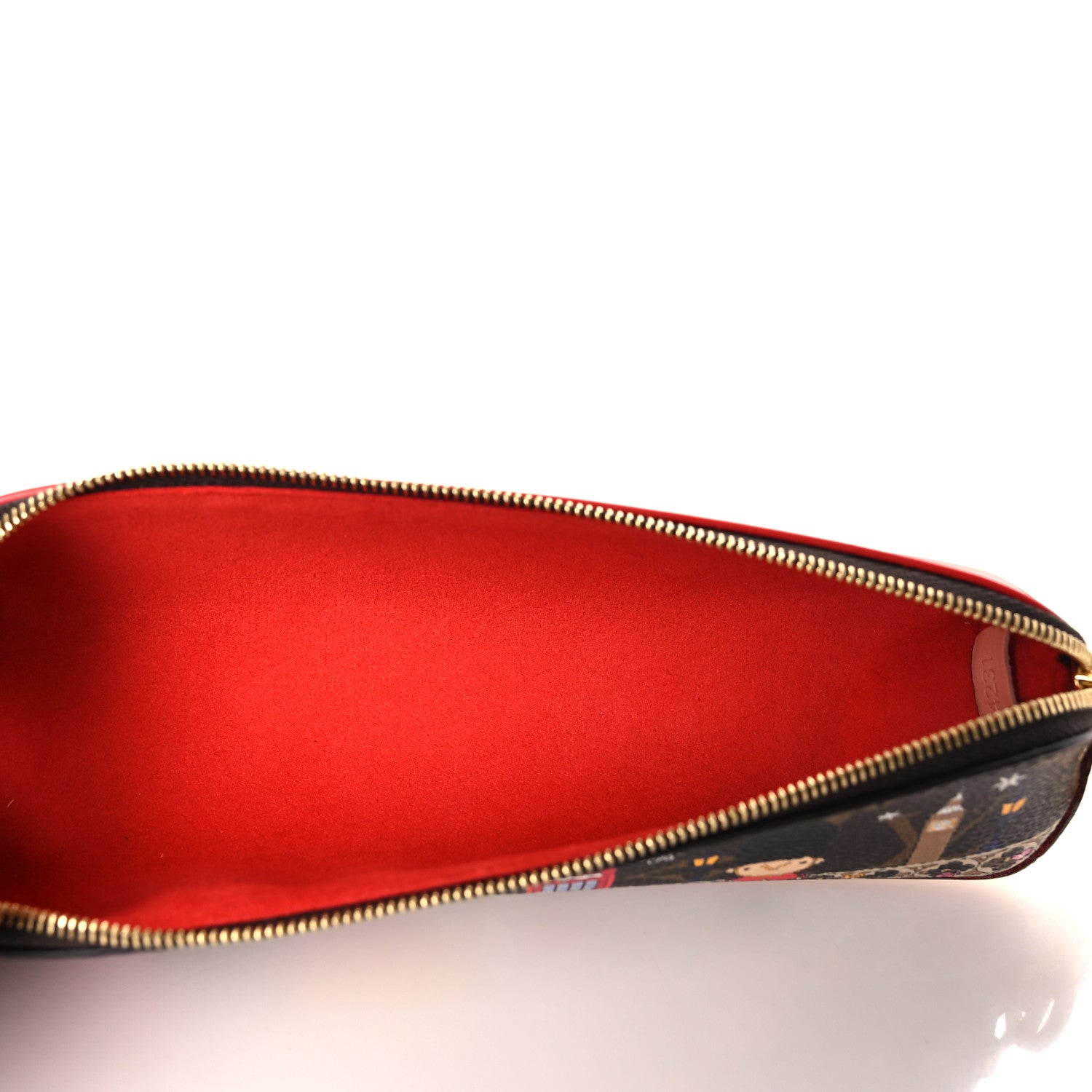 Louis Vuitton Monogram Monogram 2021 Christmas Animation London Elizabeth Pencil Pouch Coquelicot 5 of 8