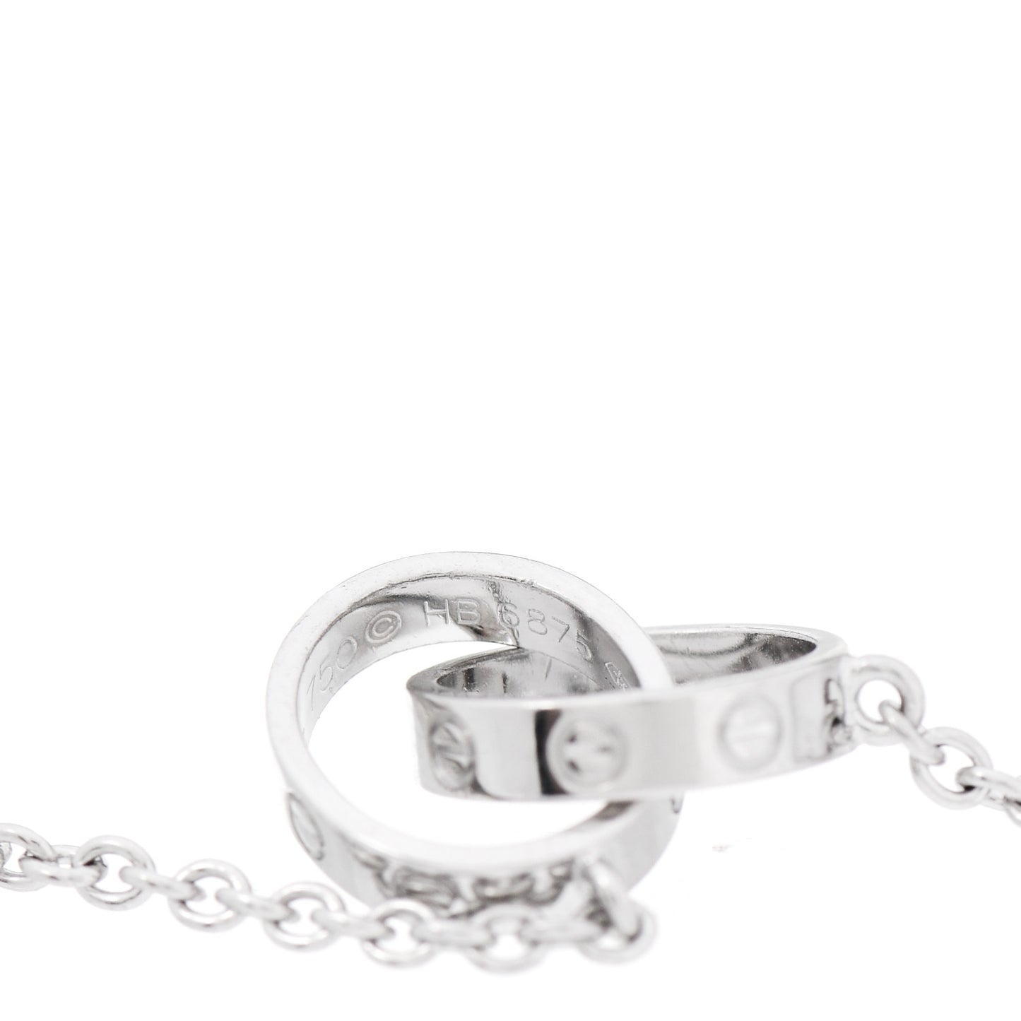 18K White Gold Interlocking LOVE Bracelet