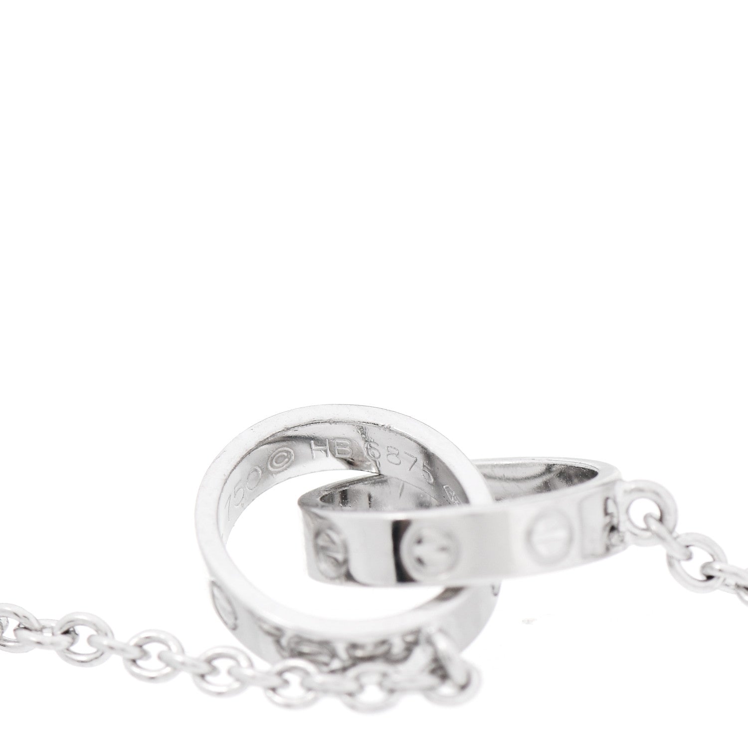 Cartier 18K White Gold Interlocking LOVE Bracelet 5 of 5