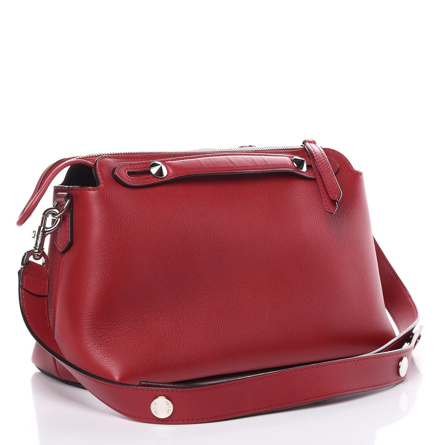 Vitello Dolce Marmol Medium By The Way Boston Bag Ciliegia