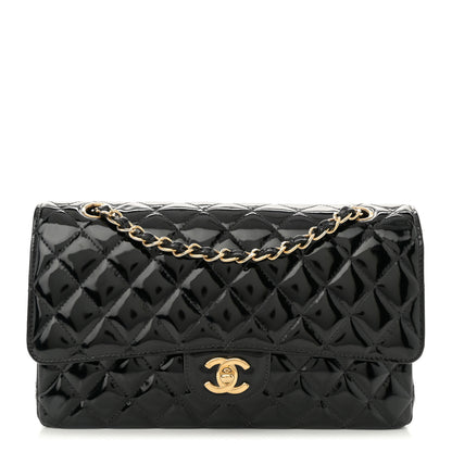 Chanel Patent Quilted Medium Double Flap Black 1 of 14