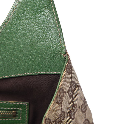 Gucci Monogram Calfskin Large Bardot Tote Green 12 of 12