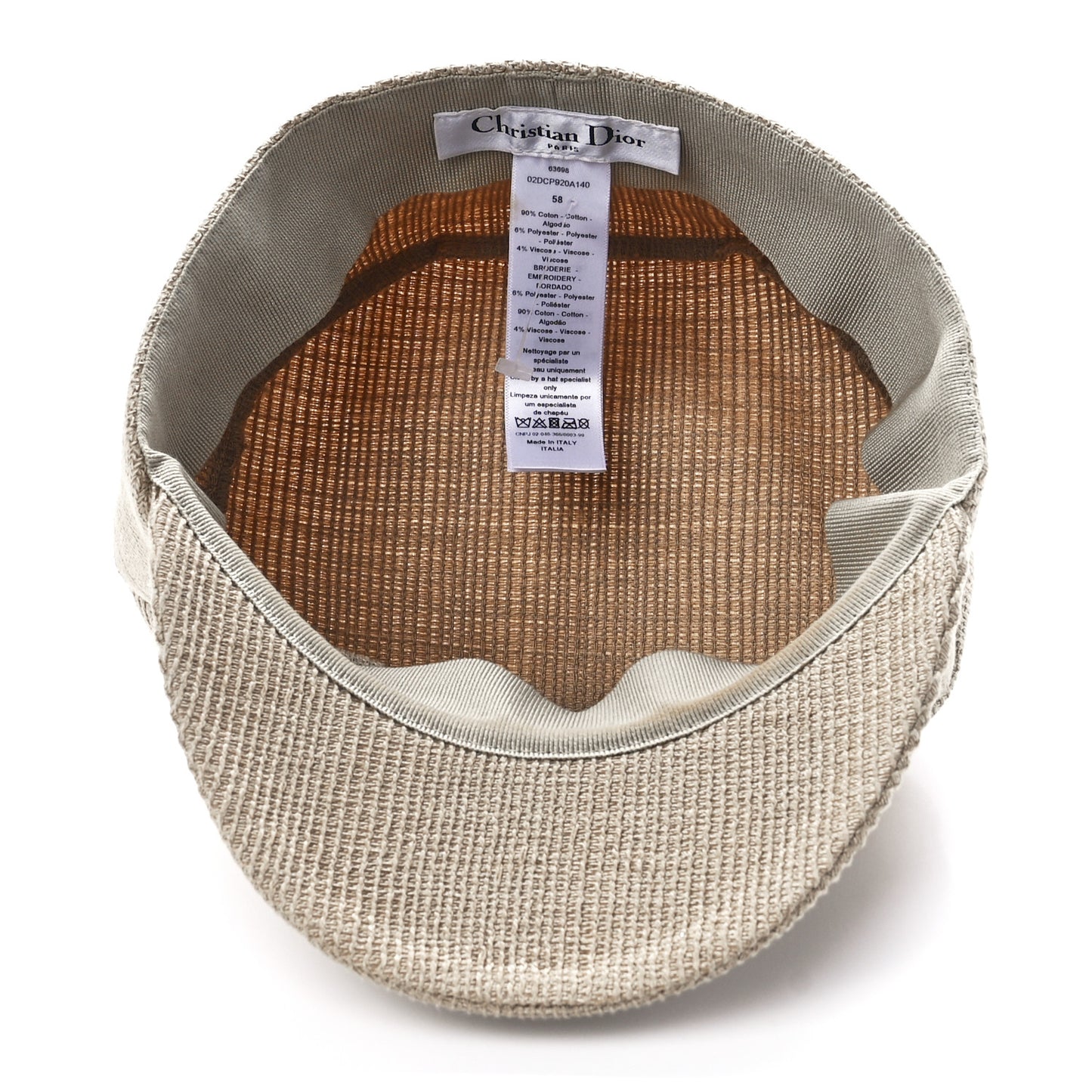 Cotton Baseball Cap 58 Beige