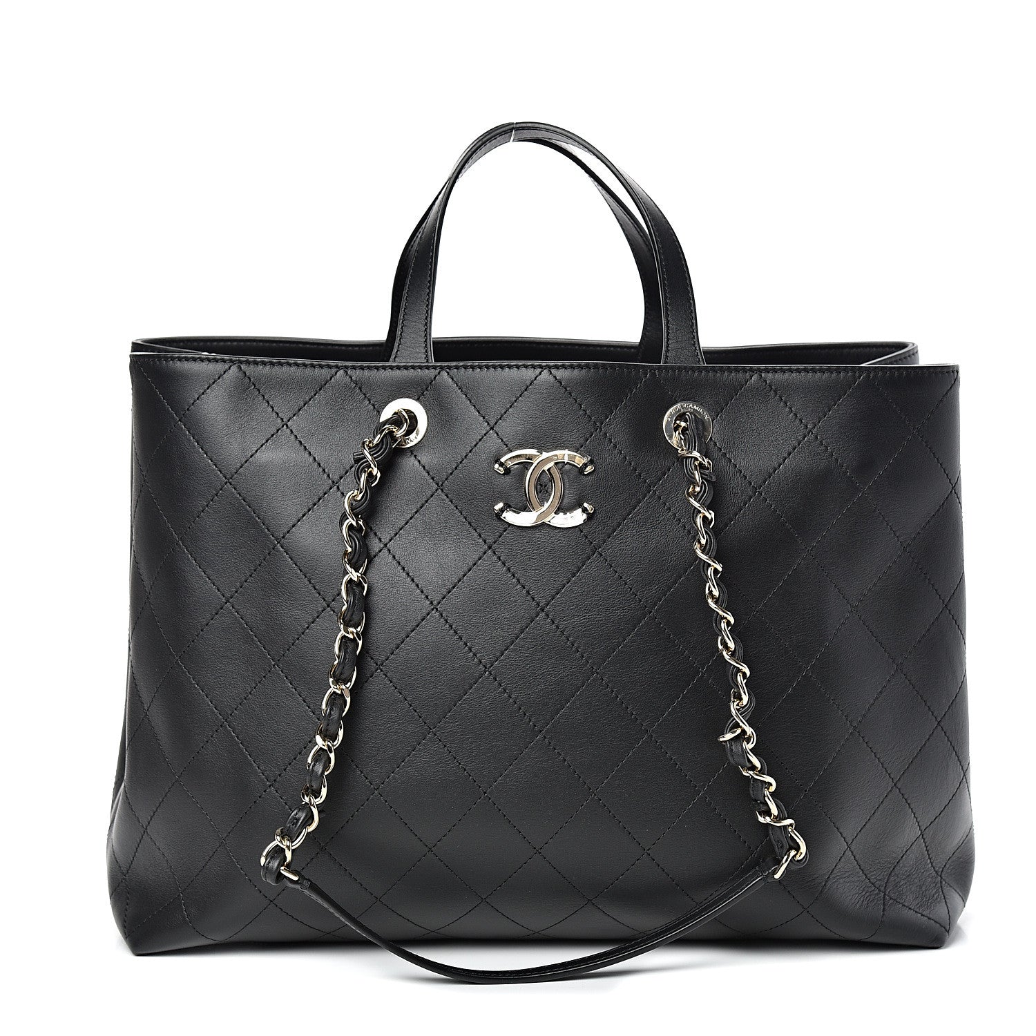 Chanel Calfskin Large Serial Shopper Tote Black 1 of 13