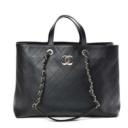 Chanel Calfskin Large Serial Shopper Tote Black 1 of 13