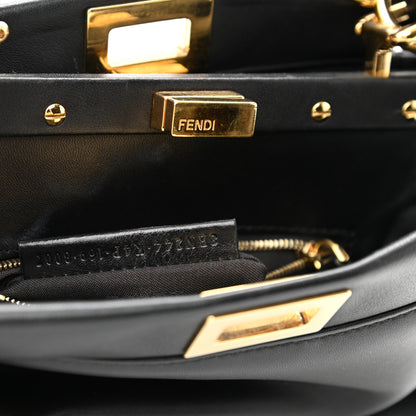 Fendi Nappa Mini Peekaboo Iconic Satchel Black 8 of 11
