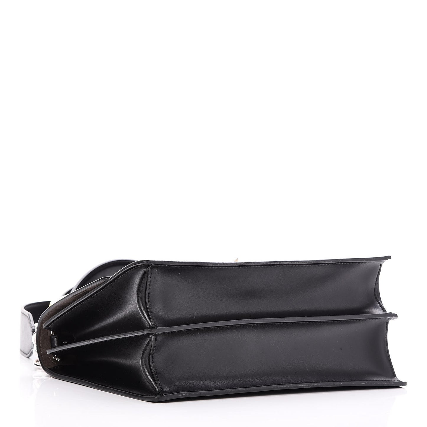 Vitello Liberty Lucido Metal Monster Eyes Studded Kan I Shoulder Bag Black