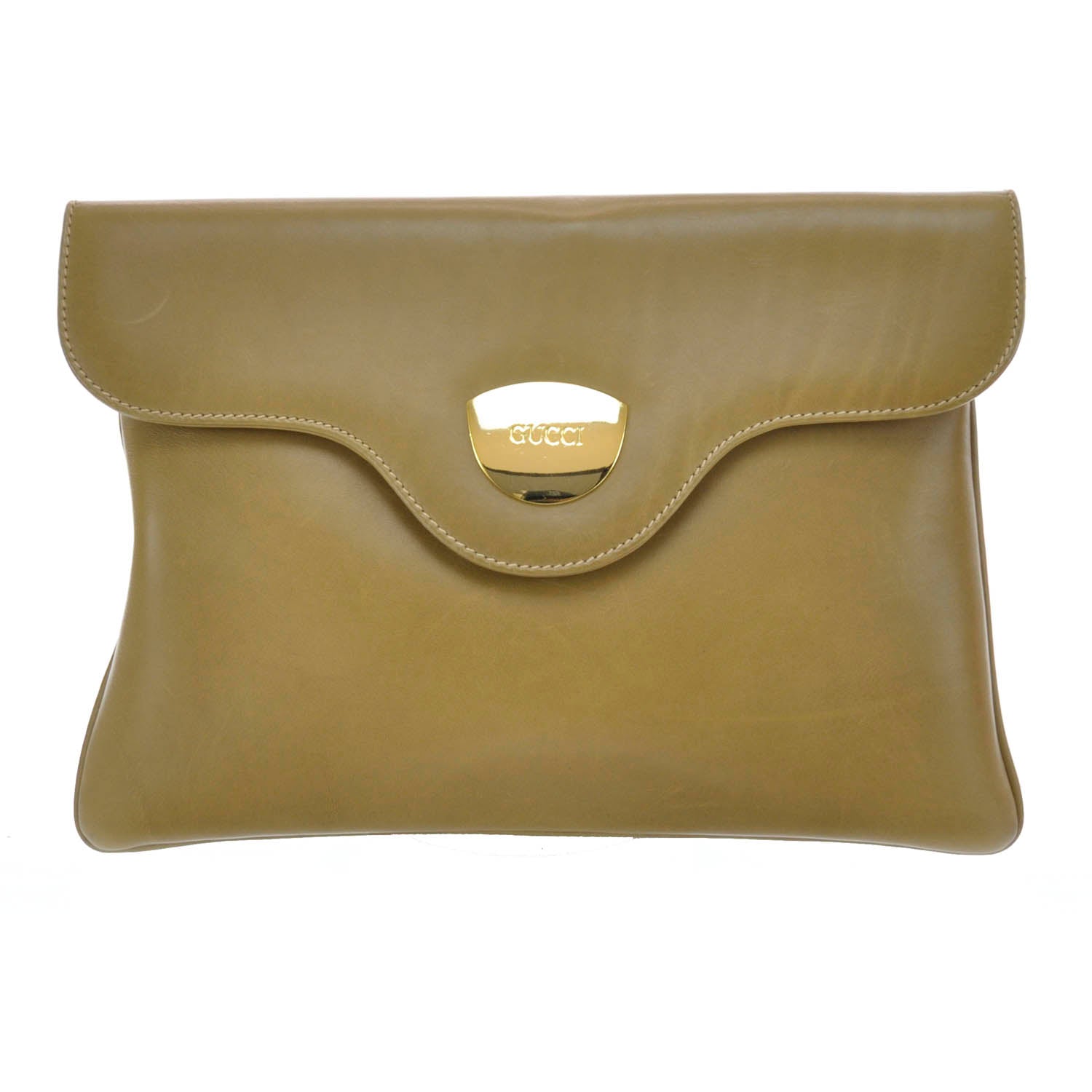 Gucci Leather Clutch Brown 1 of 6