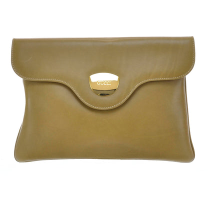 Gucci Leather Clutch Brown 1 of 6