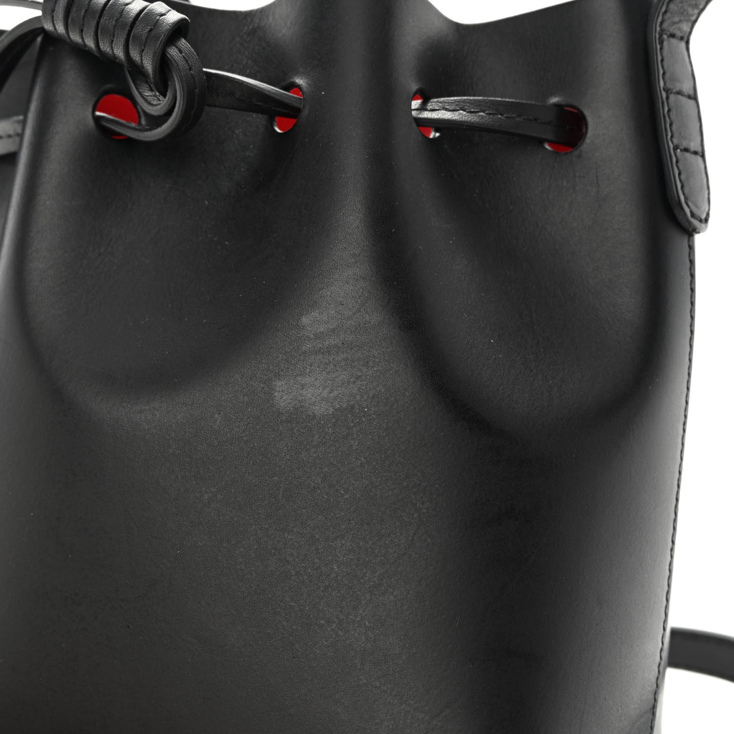 Calfskin Mini Mini Bucket Bag Black Flamma