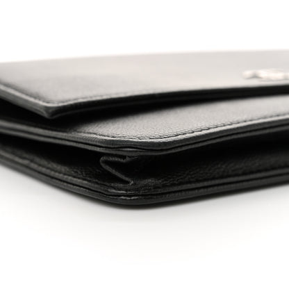 Chanel Caviar Sevruga Wallet on Chain WOC Black 10 of 13