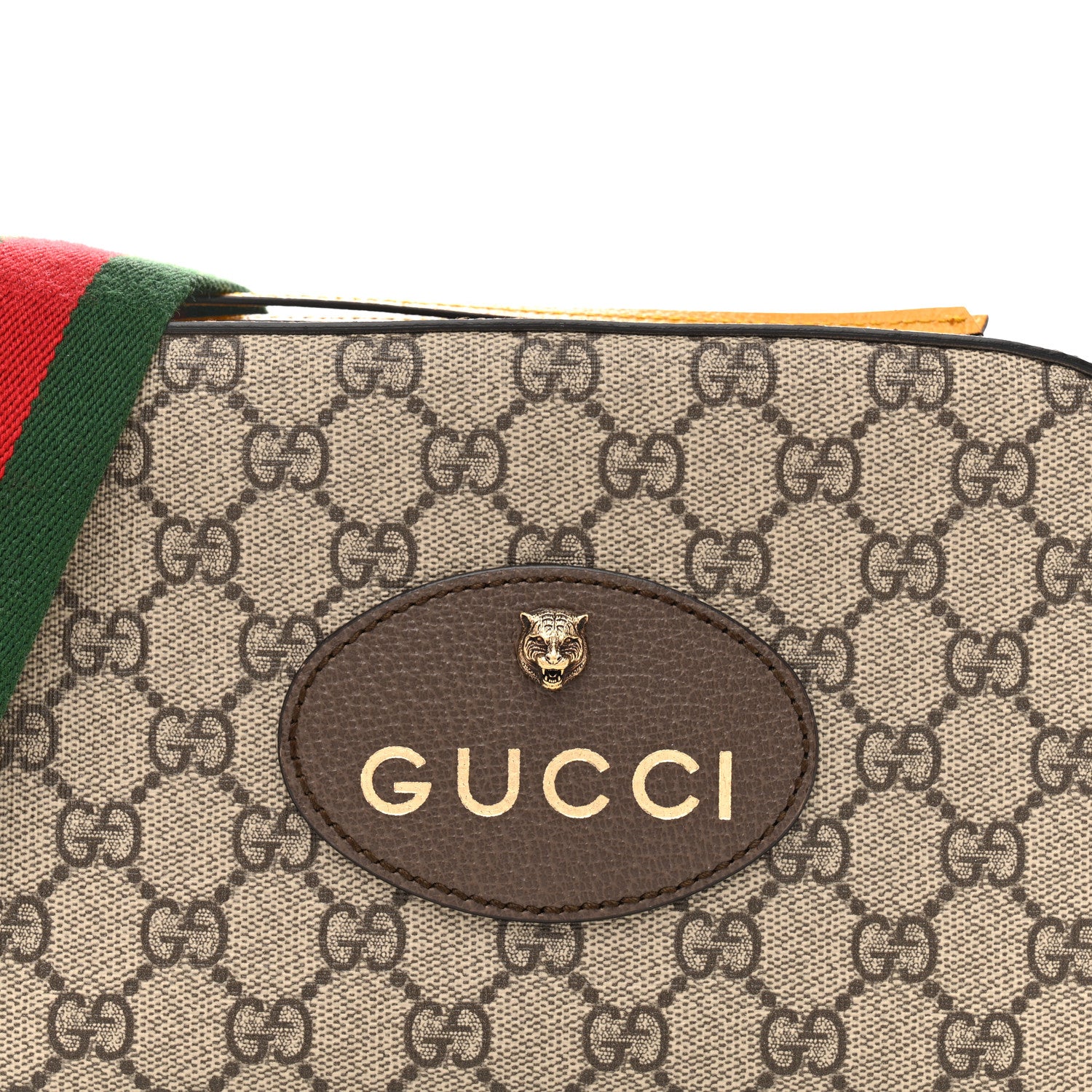 Gucci GG Supreme Monogram Web Neo Vintage Shoulder Bag Beige New Acero Crop 8 of 12