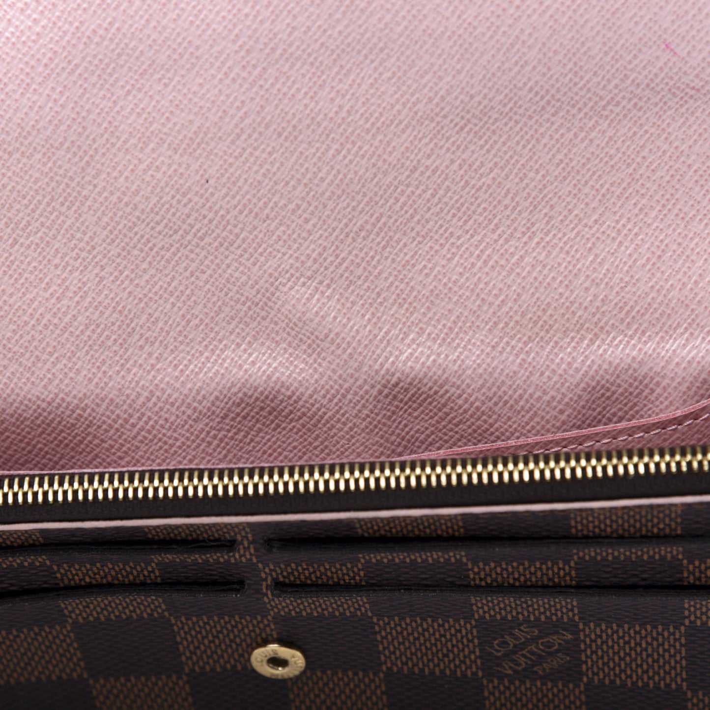 Damier Ebene Caissa Wallet Rose Ballerine