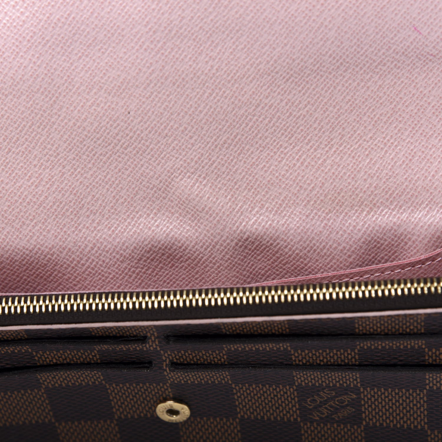 Louis Vuitton Damier Ebene Caissa Wallet Rose Ballerine 13 of 15
