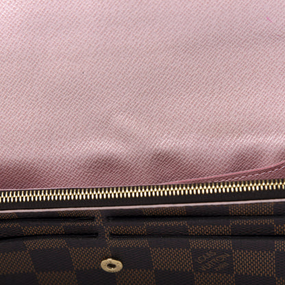 Louis Vuitton Damier Ebene Caissa Wallet Rose Ballerine 13 of 15