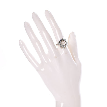 David Yurman Sterling Silver Pearl Starburst Ring 6 2 of 5