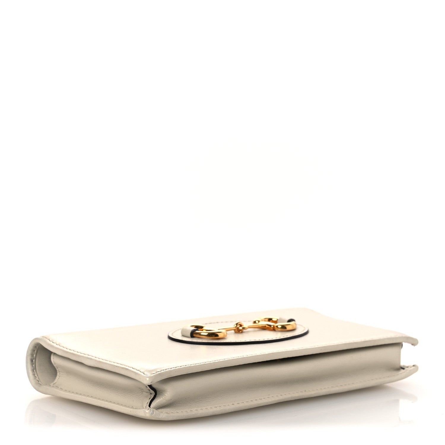 Gucci Boarded Plutone Calfskin Horsebit 1955 Wallet On Chain Mystic White 4 of 14