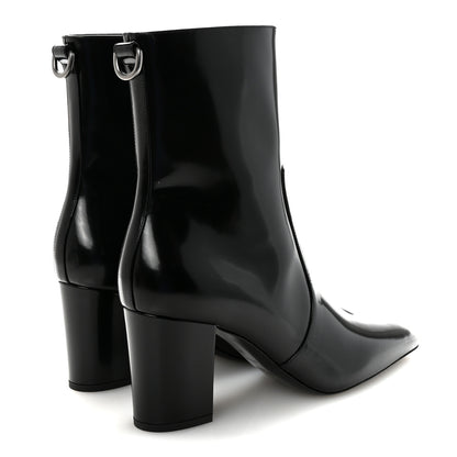 Saint Laurent Vitello Marilyn Betty 70 Ankle Zip Boots 39 Black 5 of 8