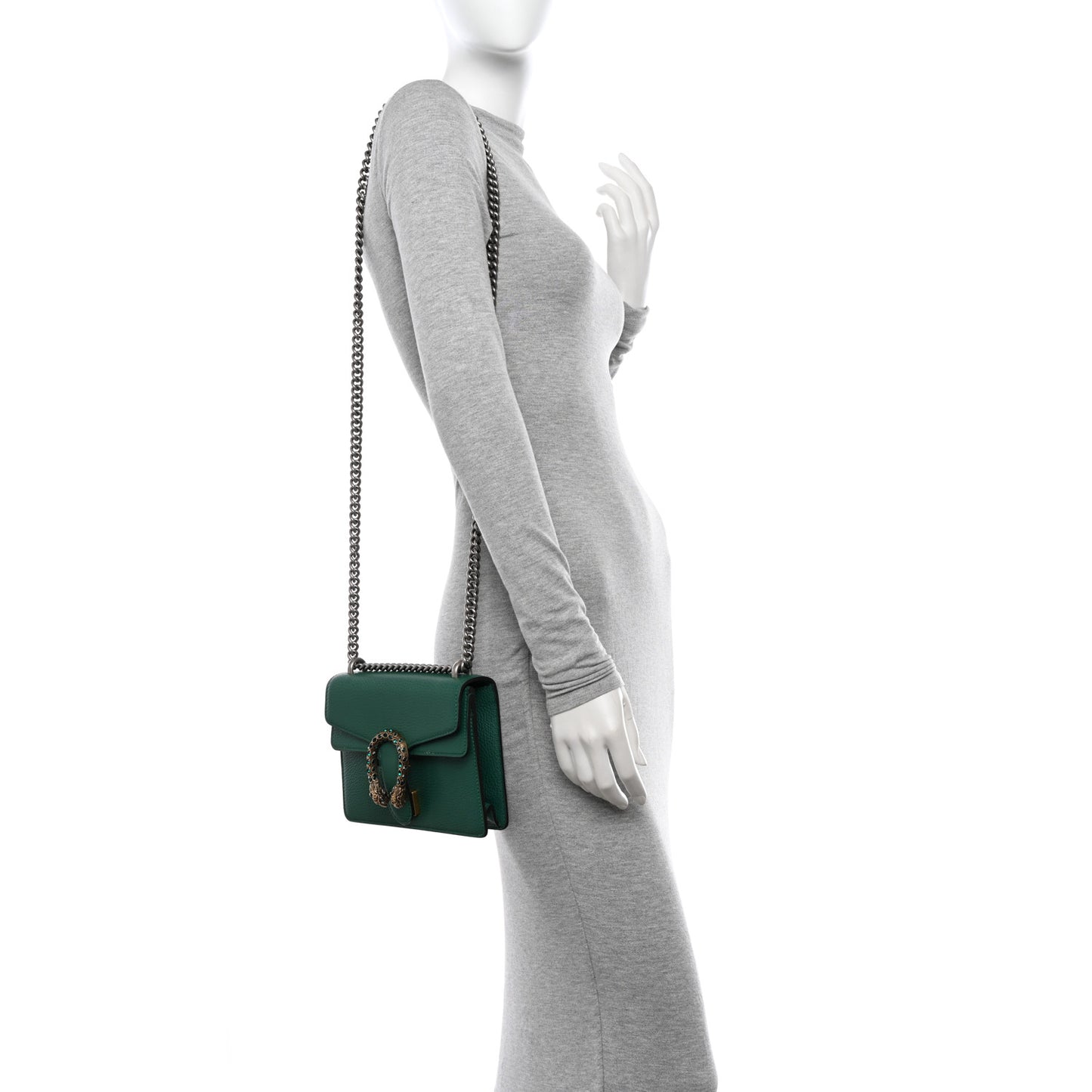 Calfskin Mini Dionysus Shoulder Bag Emerald