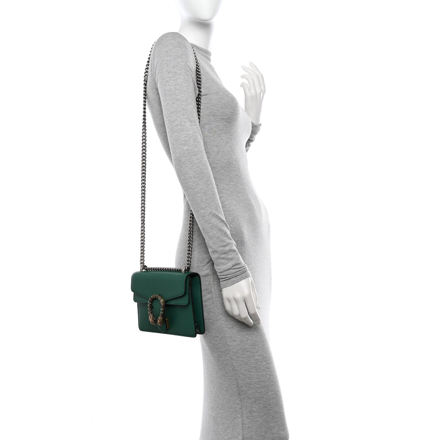 Gucci Calfskin Mini Dionysus Shoulder Bag Emerald 2 of 12