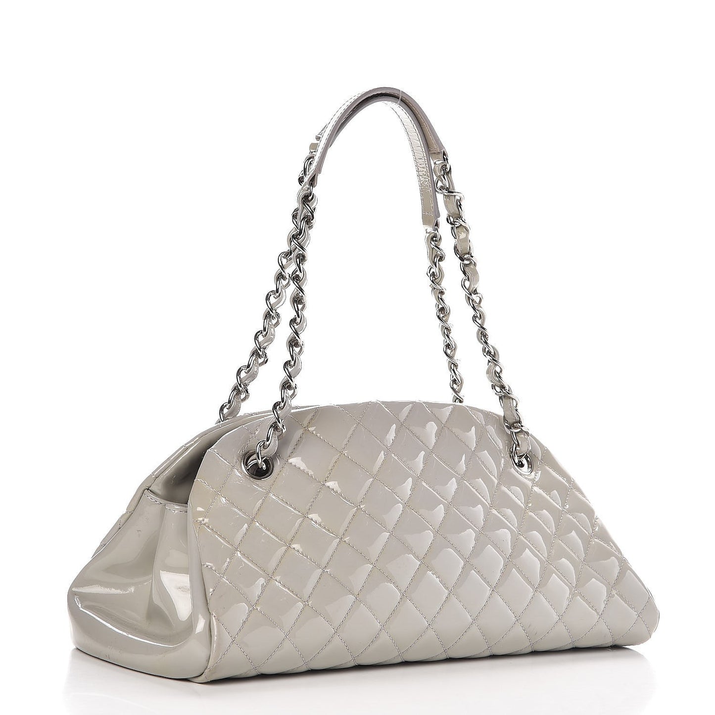 Patent Quilted Medium Just Mademoiselle Grey