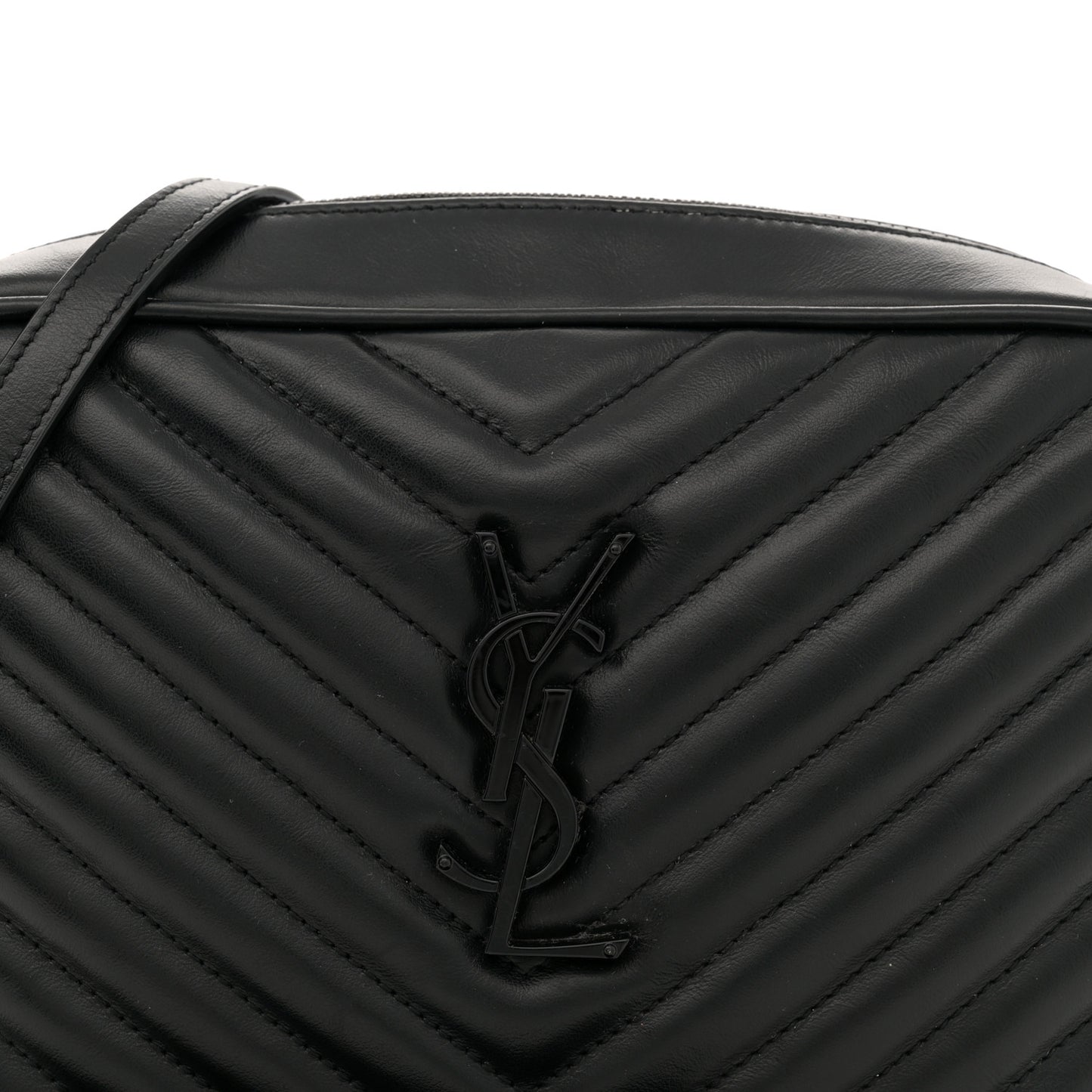 Calfskin Matelasse Monogram Monochrome Lou Camera Bag Black