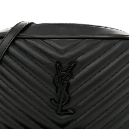 Saint Laurent Calfskin Matelasse Monogram Monochrome Lou Camera Bag Black 8 of 11