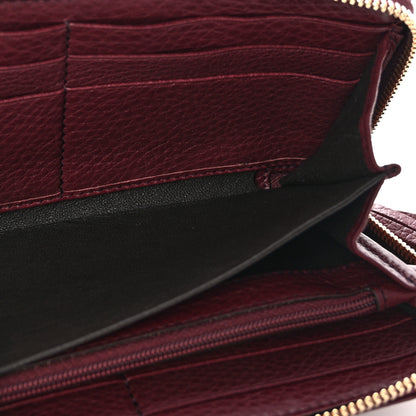 Gucci Pebbled Calfskin Soho Zip Around Wallet Classic Burgundy 5 of 8