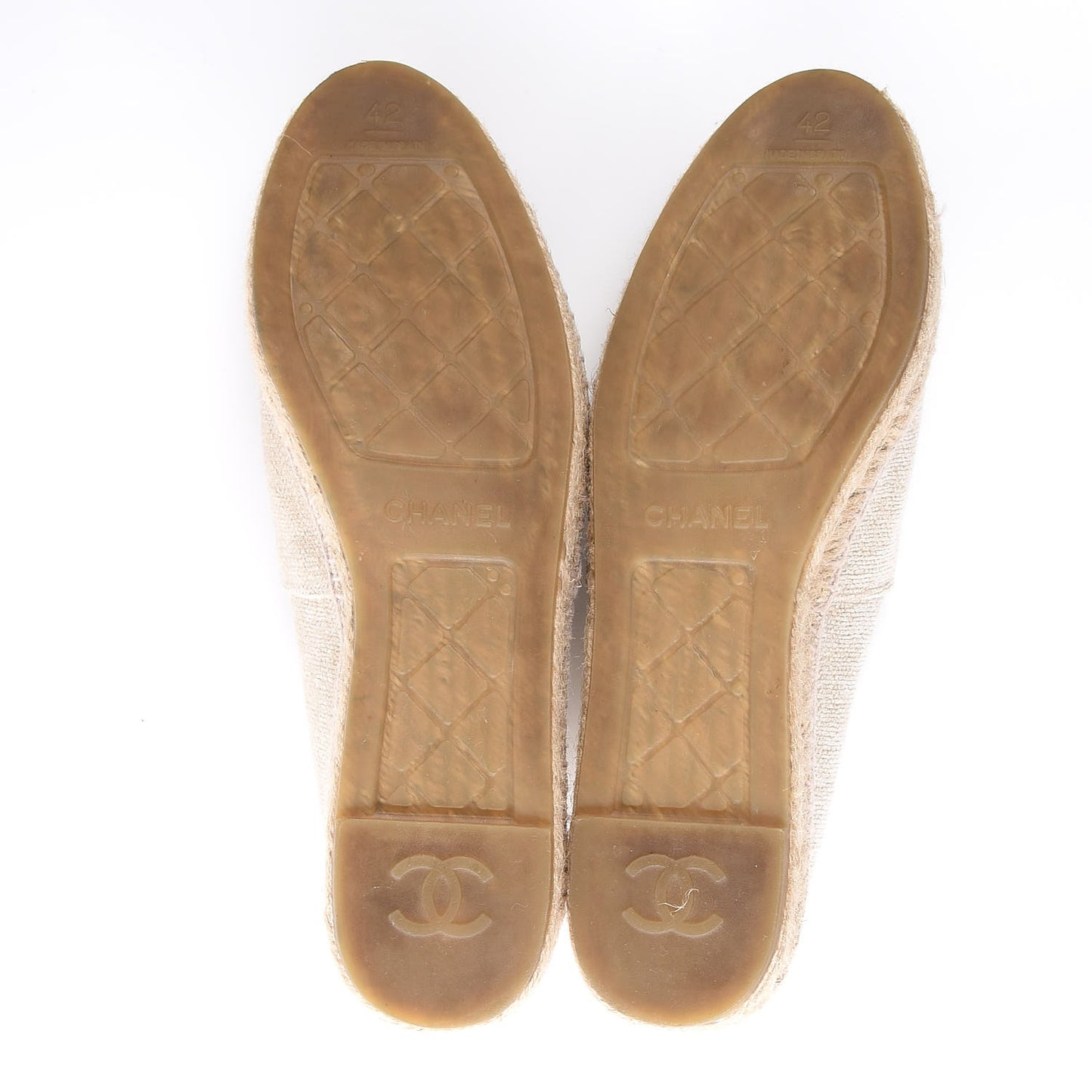 Toile Sequin CC Espadrilles 42 Beige Black