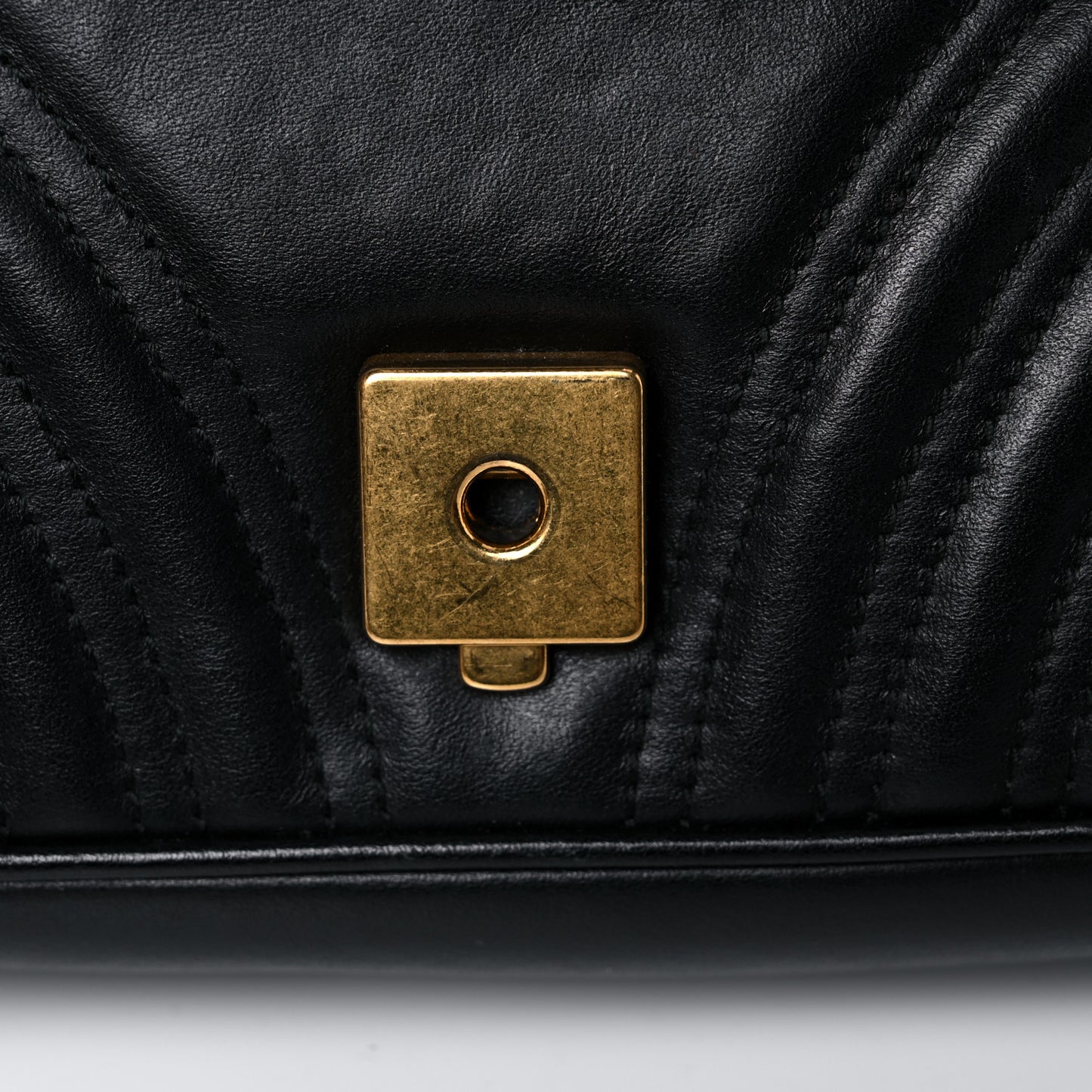 Calfskin Matelasse Small GG Marmont Shoulder Bag Black