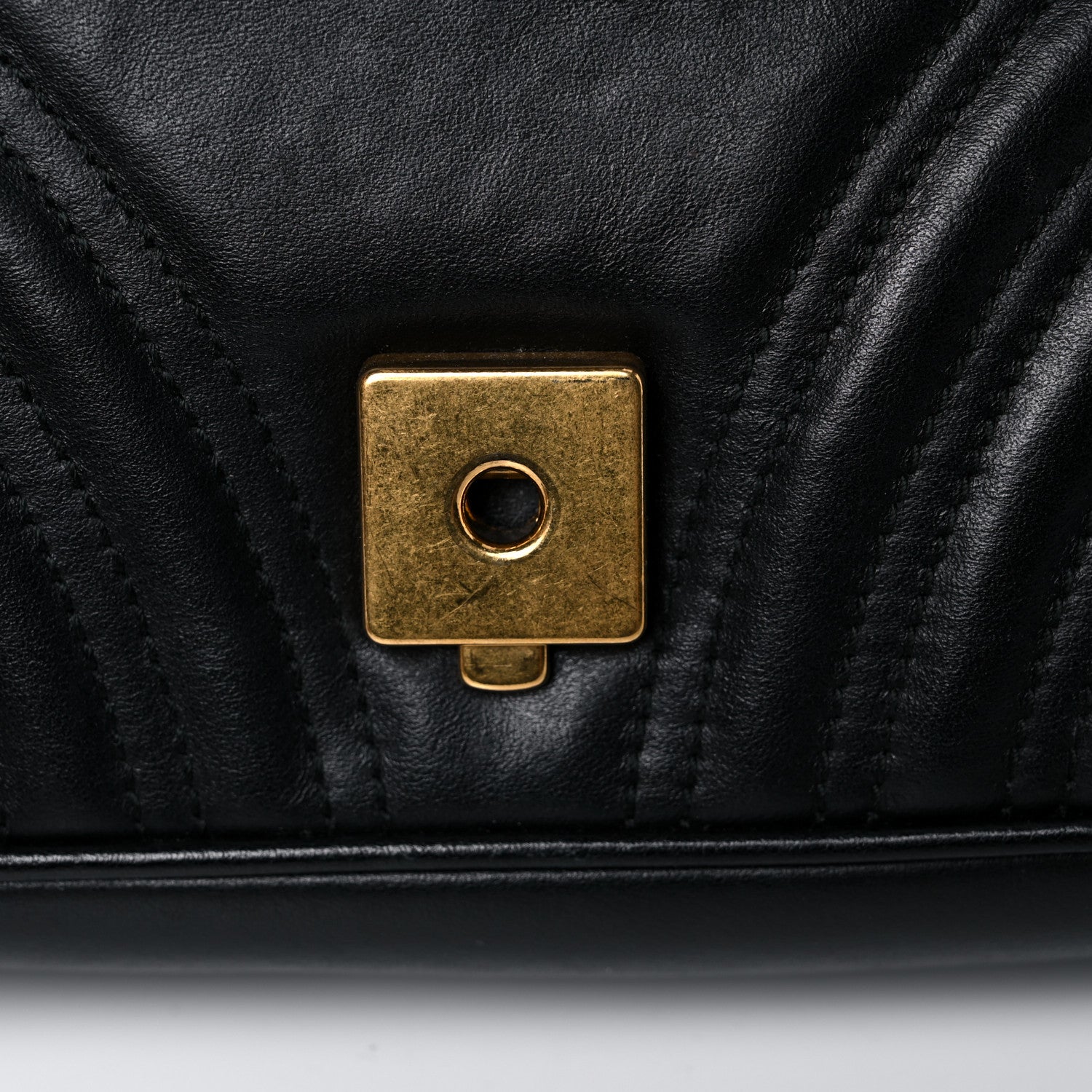 Gucci Calfskin Matelasse Small GG Marmont Shoulder Bag Black 15 of 18