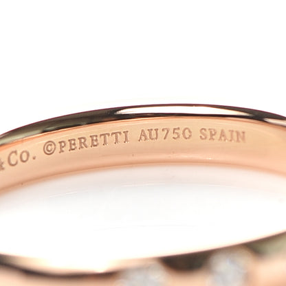 Tiffany 18K Rose Gold Diamond Stacking Band Ring 49 5 5 of 6