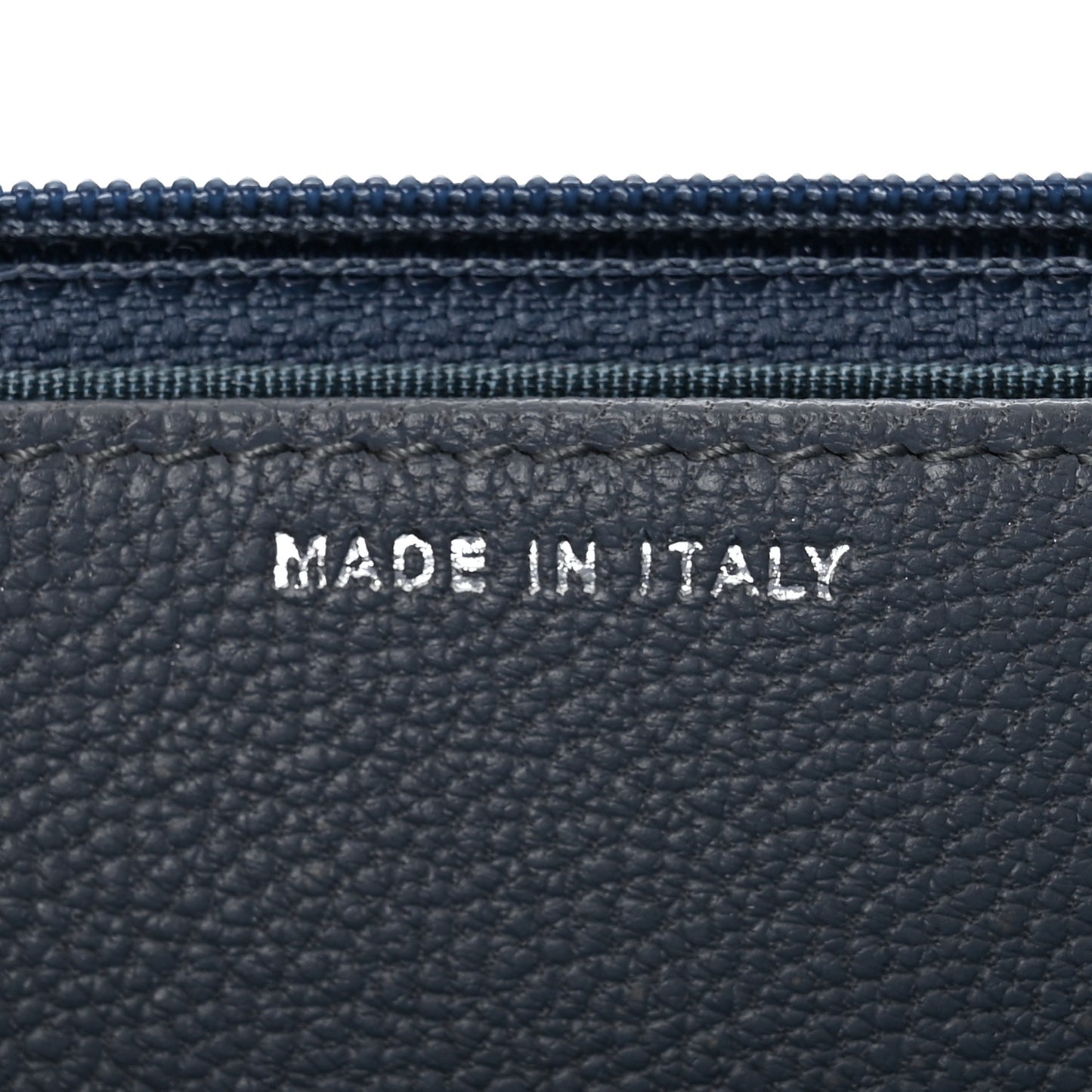 Goatskin Embossed Wallet On Chain WOC Blue