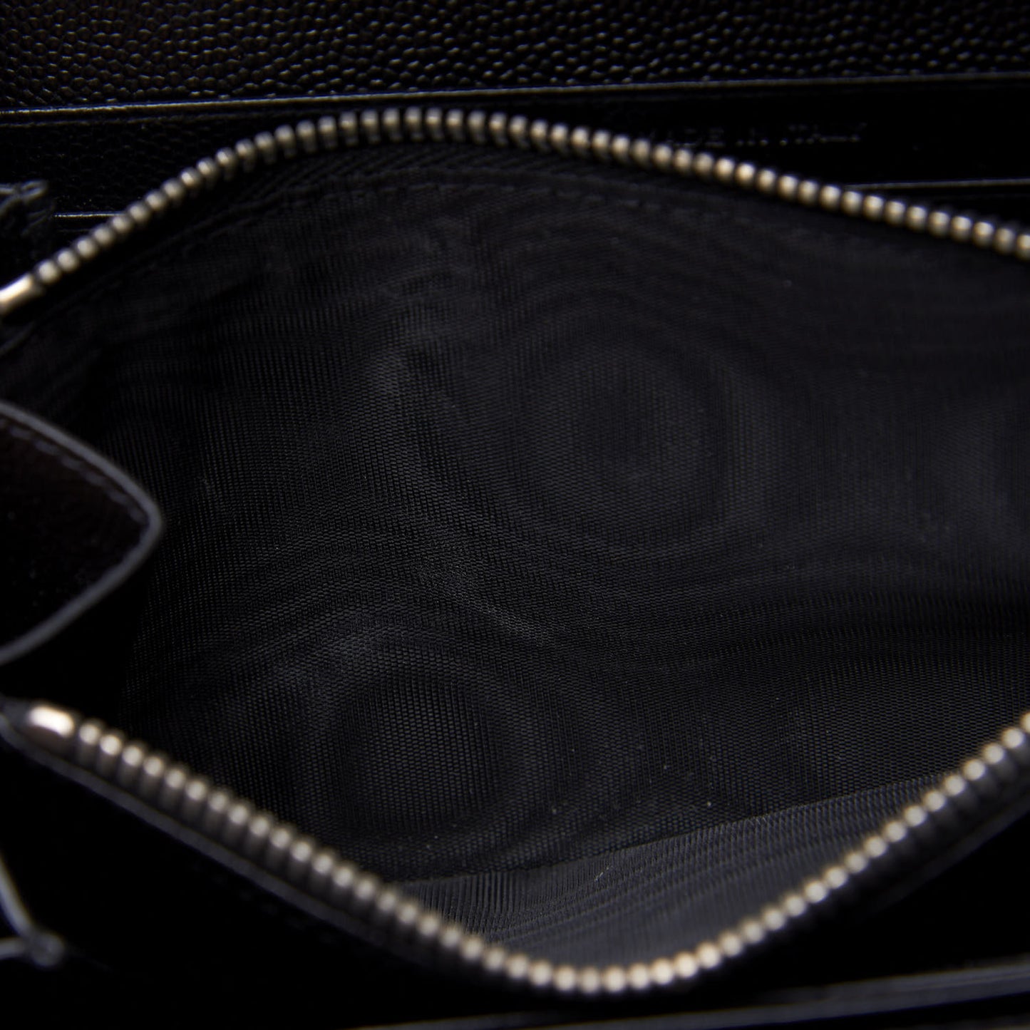 Grain De Poudre Matelasse Chevron Monogram Flap Wallet Black