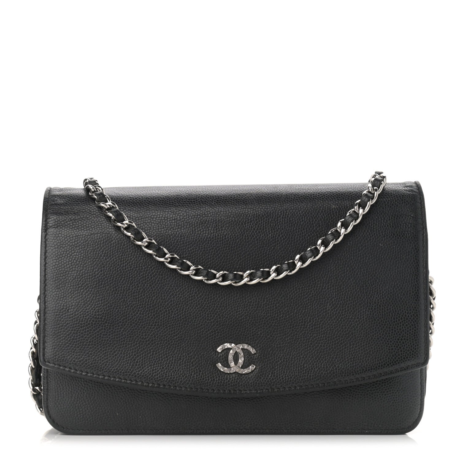 Chanel Caviar Sevruga Wallet On Chain WOC Black 1 of 13
