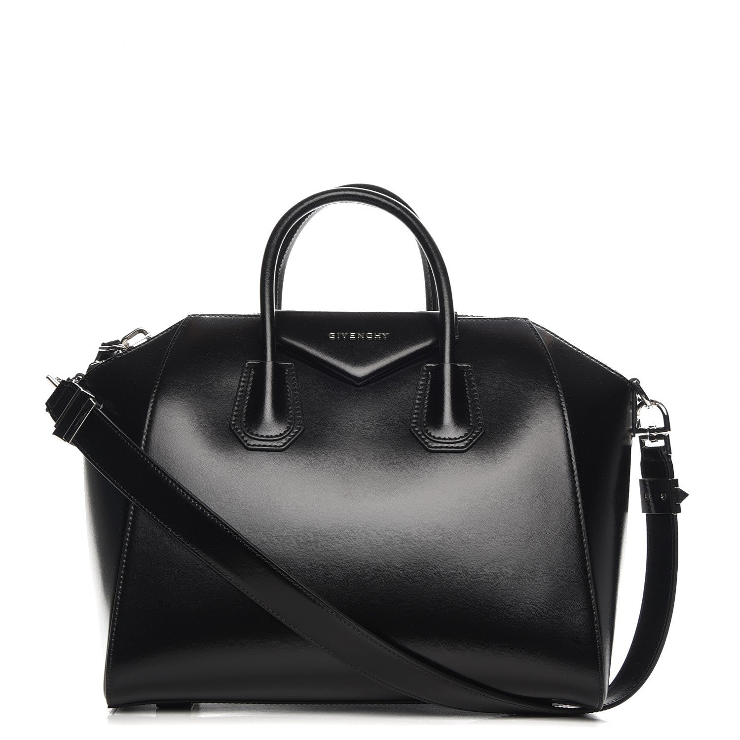 Givenchy Shiny Lord Calfskin Medium Antigona Black 1 of 8