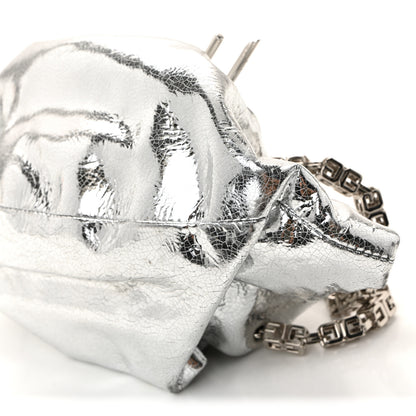 Givenchy Metallic Calfskin Kenny Mini Shoulder Bag Silver 9 of 10