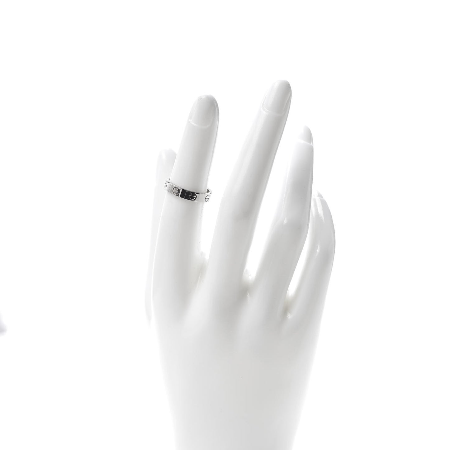 18K White Gold 3.5mm LOVE Wedding Band Ring 50 5.25