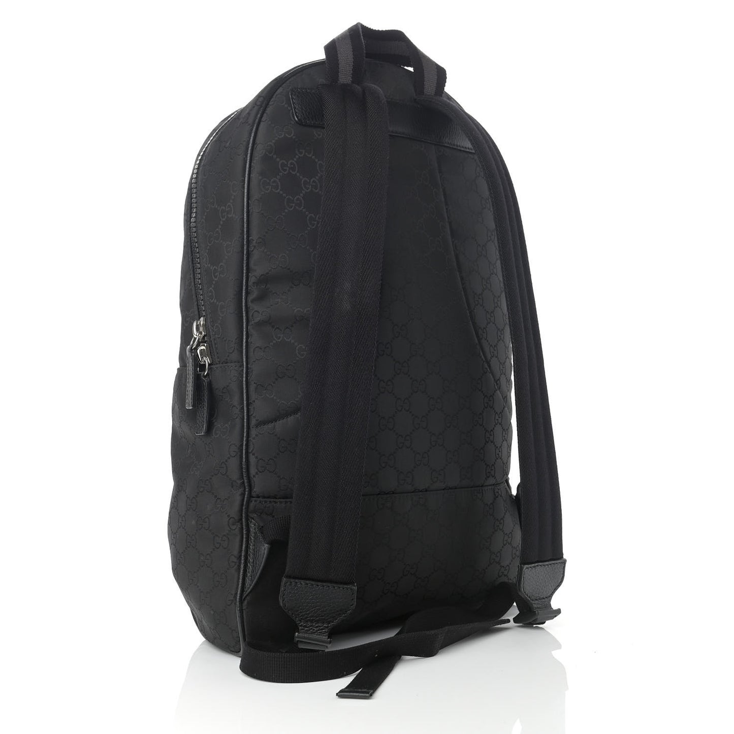 Nylon Monogram Slim Backpack Black