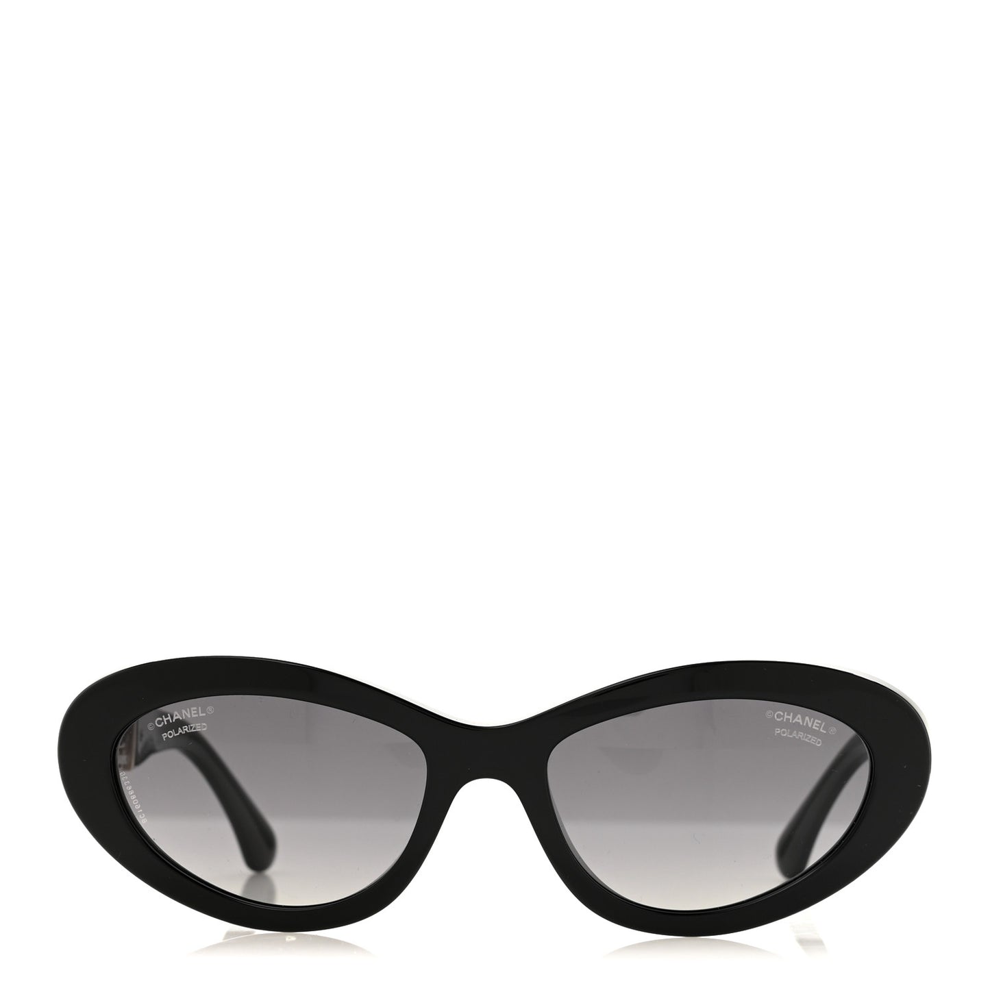 Acetate Lambskin Cat Eye Sunglasses 5538-Q-A Black Multicolor