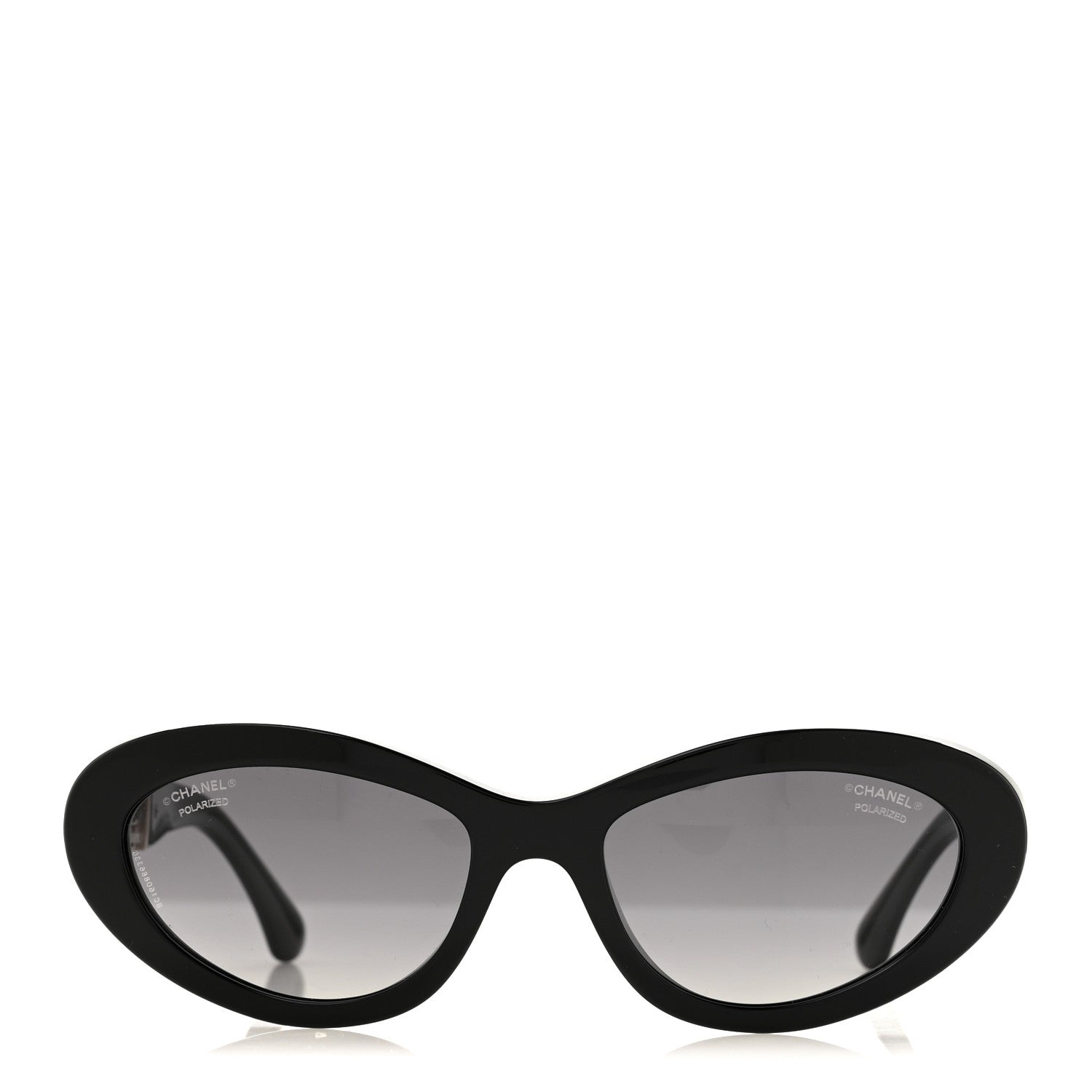 Chanel Acetate Lambskin Cat Eye Sunglasses 5538-Q-A Black Multicolor 2 of 8